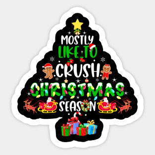 Most Likely To Crush Christmas Season Men Women Kids Sticker